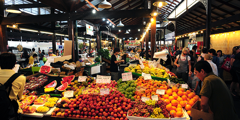 You can get fresh produce from the historical Freemantle Markets