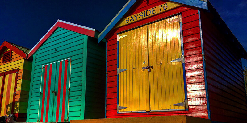 Brighton Beachs famous colourful beach huts